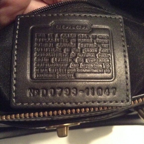 Coach Hampton 11047 Black Leather Satchel Handbag - Picture 7 of 8